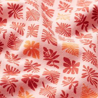 GOTS Katoenjersey Quatrefoil | Tula – roze/terracotta, 