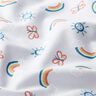 Katoenen stof Cretonne Regenboog zon – lichtgrijs,  thumbnail number 2