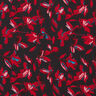 Crêpe chiffon abstracte bloemen – marineblauw/karmijnrood,  thumbnail number 1