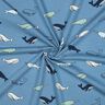 Katoenjersey schattige walvissen| Poppy Fabrics – blauwgrijs/marineblauw,  thumbnail number 3