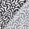 Viscosestof abstracte golvende lijnen – zwart/wit,  thumbnail number 4