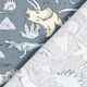 Cretonne Dinosaurussen – blauwgrijs,  thumbnail number 4