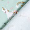 Katoenjersey Eenhoorn en regenboog – ijsblauw,  thumbnail number 4
