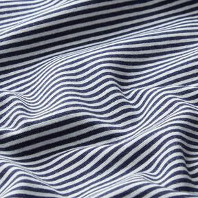 Boordstof rondgebreid smalle ringen – marineblauw/wit, 