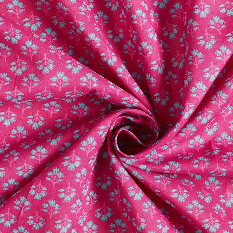 <h2>Katoenen Voile Bloemenwaaiers, roze &ndash; licht & bedrukt</h2>,  image number 3