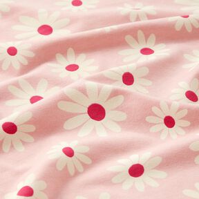 Katoenmix Jersey Bloemetjes – roos, 