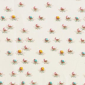 Glanzende katoenen bloemen – ecru, 