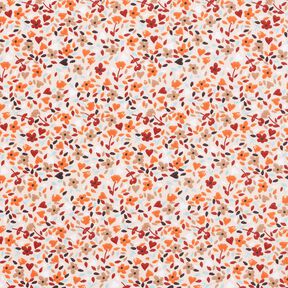 Katoenen stof Cretonne verspreide bloemen – roos/perzik sinaasappel, 