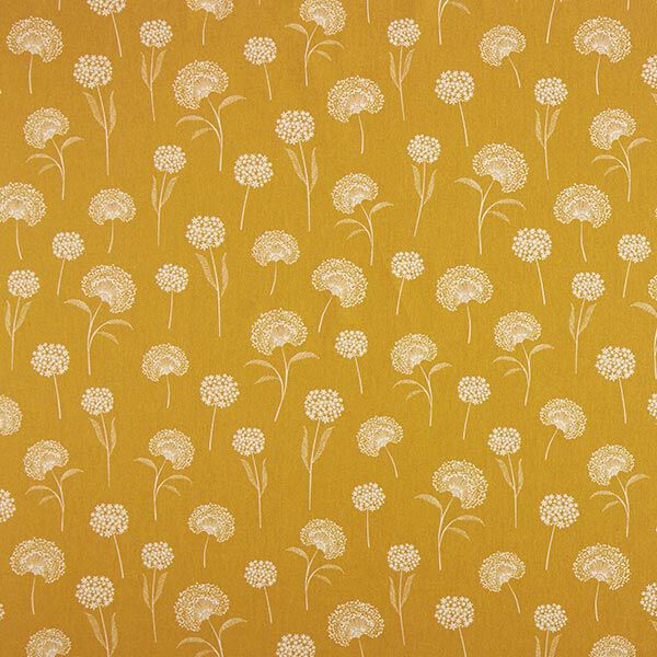 Decostof Half panama Paardenbloemen – natuur/currygeel, image number 1