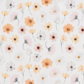 GOTS Katoenjersey Bloemenweide Digitaal printen – beige, 