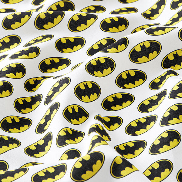 Cretonne Licentiestof Batman logo | DC Comics – wit, image number 2