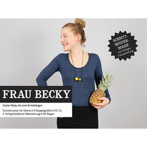 MEVROUW BECKY Body voor tieners en dames, twee mouwlengtes | Studio Schnittreif | XS-XL, 