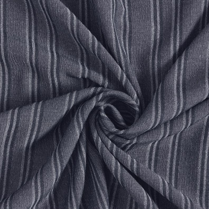 Katoenstof met gecrashte strepen – marineblauw, image number 3