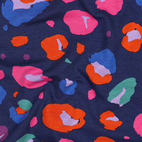 GOTS Katoenjersey Animal | Nerida Hansen – marineblauw/oranje, 