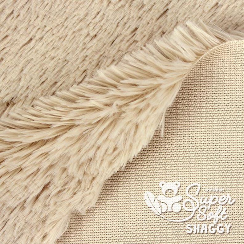 SHAGGY pluche [1 M X 0,75 M | Flor: 20 MM] - lichtbeige | Kullaloo,  image number 3