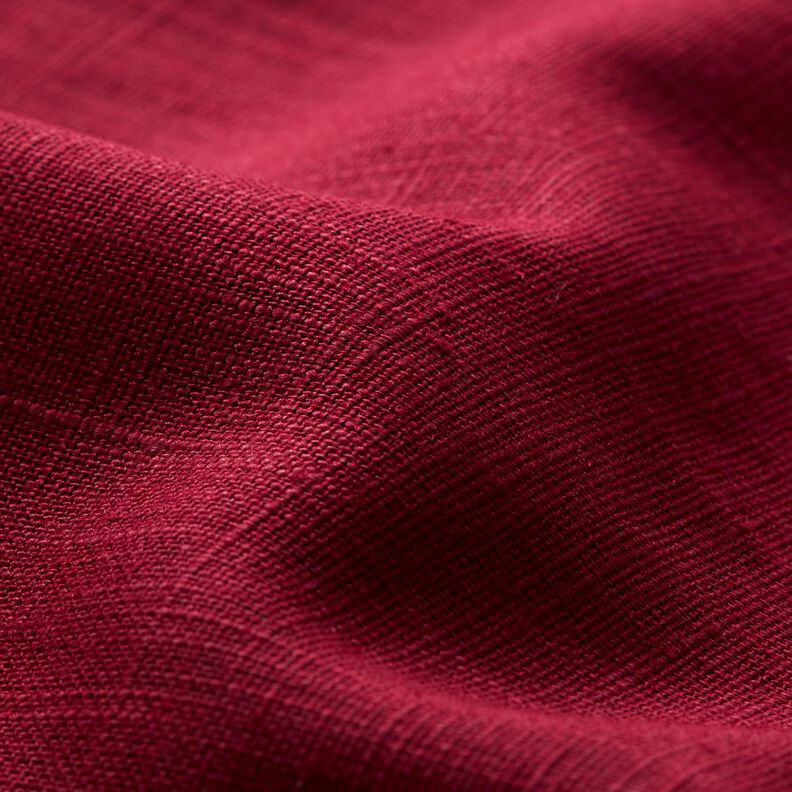 Linnen stof Ramee mix medium – donkerrood,  image number 2