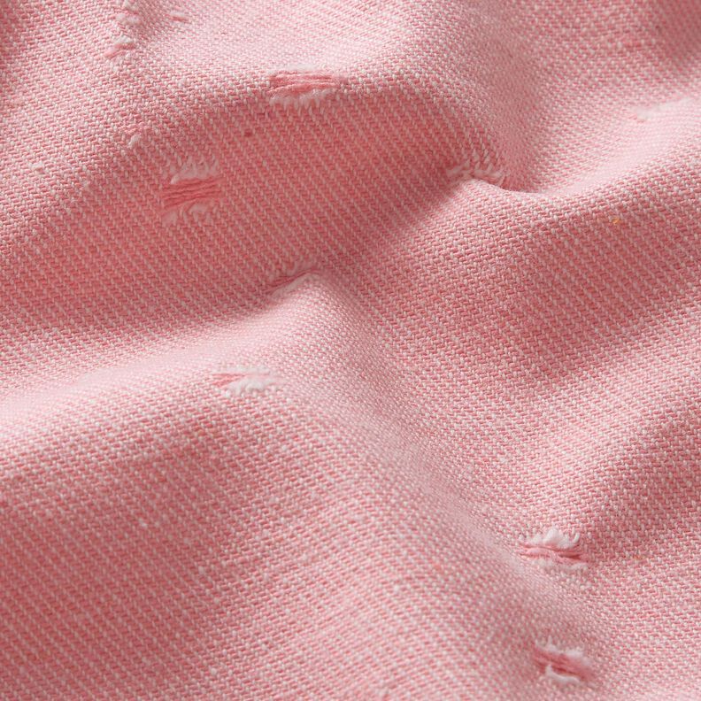 Denim katoen mix destroyed look – roze,  image number 2