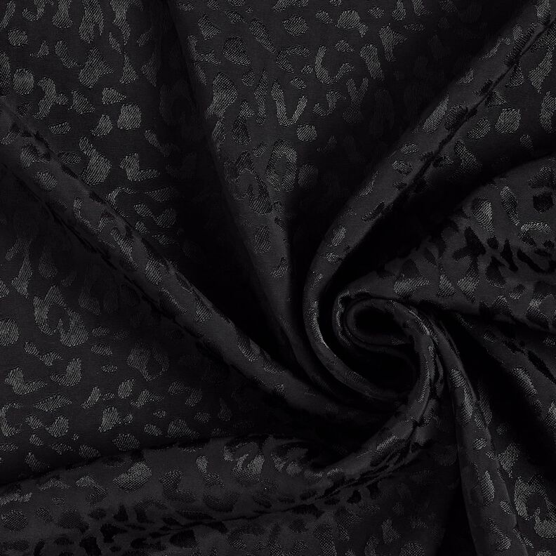 Viscosestof luipaardpatroon – zwart,  image number 3