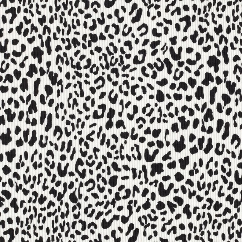 Ribjersey Luipaardpatroon &ndash; ecru,  image number 1