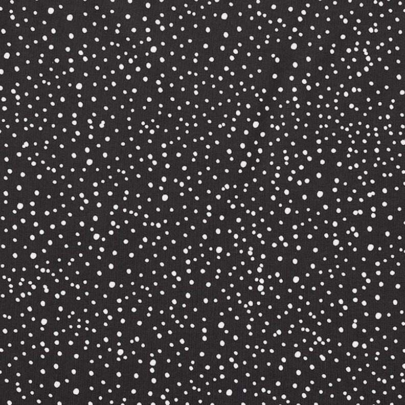 Katoenjersey onregelmatige punten – zwart,  image number 1