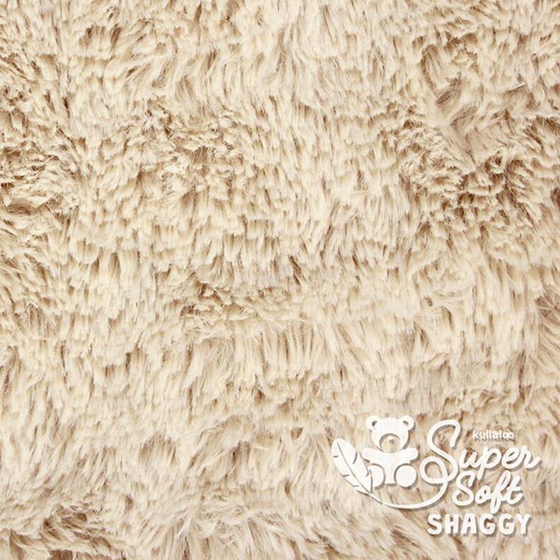 SHAGGY pluche [1 M X 0,75 M | Flor: 20 MM] - lichtbeige | Kullaloo,  image number 2