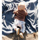 Mousseline/dubbel gehaakte stoffen Garengeverfde strepen | Poppy – wit/marineblauw,  thumbnail number 5
