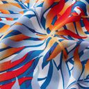 Viscosestof tropische bladeren – wit/oranje, 