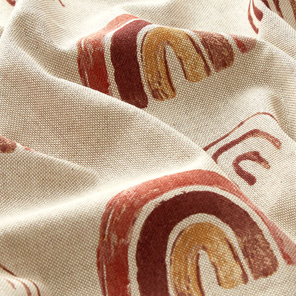 Decostof half panama Regenboog – natuur/rood, image number 2