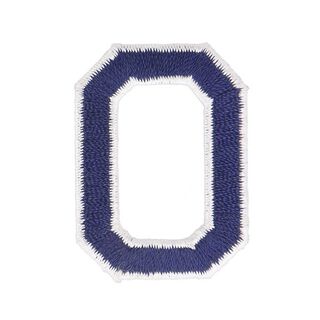 Applicatie letter O [ Hoogte: 4,6 cm ] – marineblauw, 
