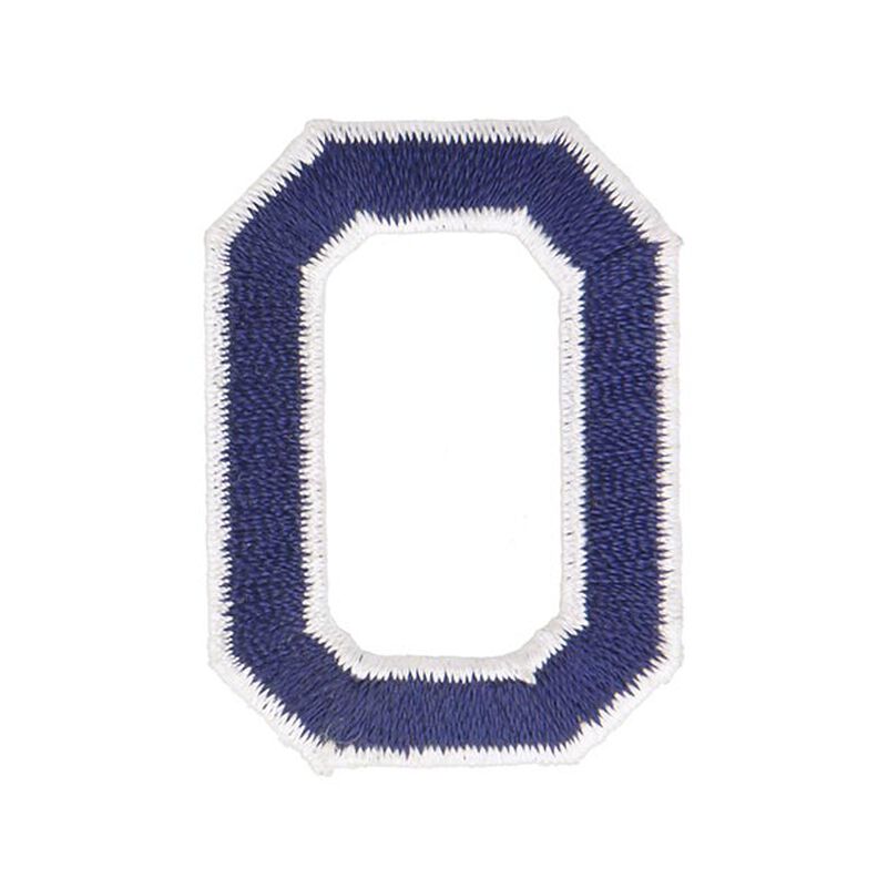 Applicatie letter O [ Hoogte: 4,6 cm ] – marineblauw,  image number 1