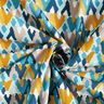 Katoenen stof Cretonne Etnische print – stralend blauw/mosterd,  thumbnail number 3