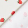 GOTS Katoenjersey Aquarel aardbeien Digitaal printen – ivoor,  thumbnail number 4