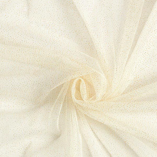 Glittertule royal – ecru/goud,  image number 1