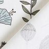 Decostof Half panama Bloementekening – ecru/zwart,  thumbnail number 4
