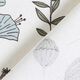 Decostof Half panama Bloementekening – ecru/zwart,  thumbnail number 4
