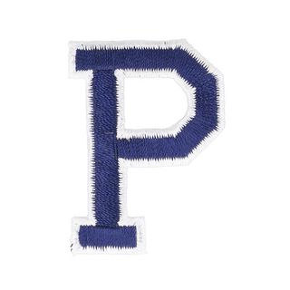 Applicatie letter P [ Hoogte: 4,6 cm ] – marineblauw, 