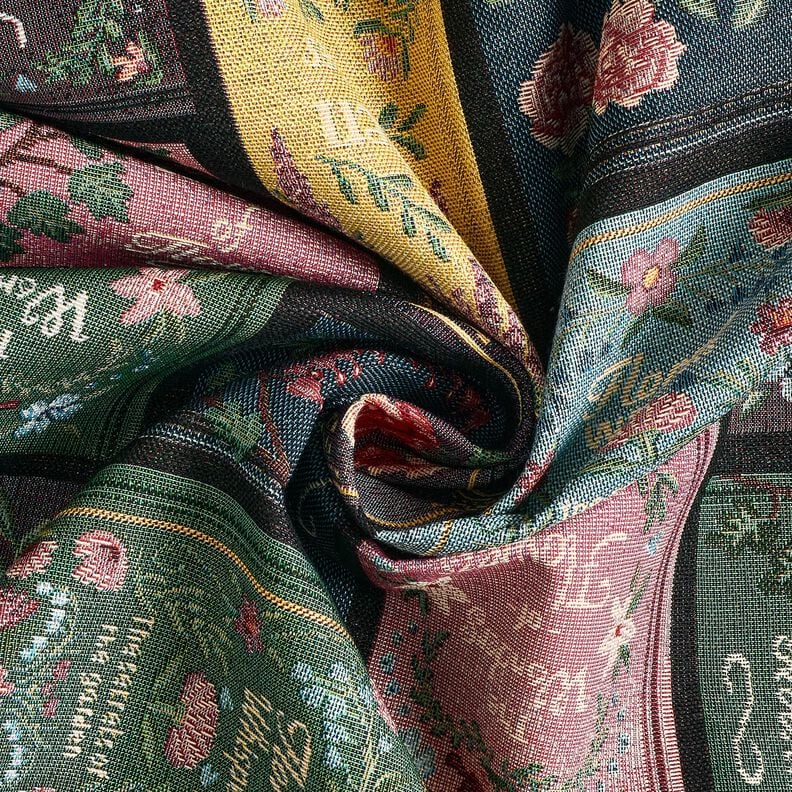 Decostof Gobelin Boekomslag – zwart/merlot,  image number 3