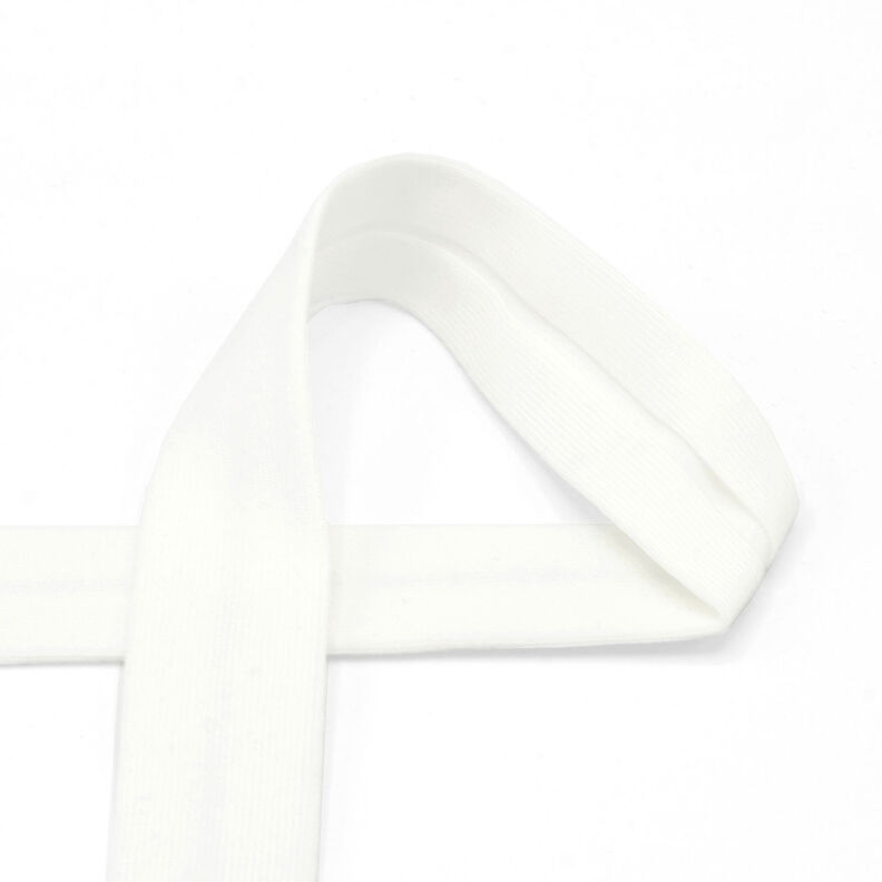 Biasband Katoenjersey [20 mm] – ecru,  image number 1