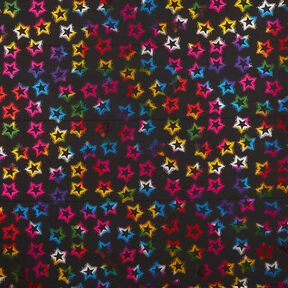 Softshell Glittersterren – zwart/kleurenmix, 