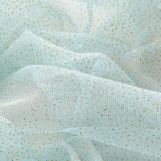 Glittertule royal – lichtblauw/goud, 