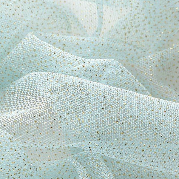 Glittertule royal – lichtblauw/goud,  image number 2