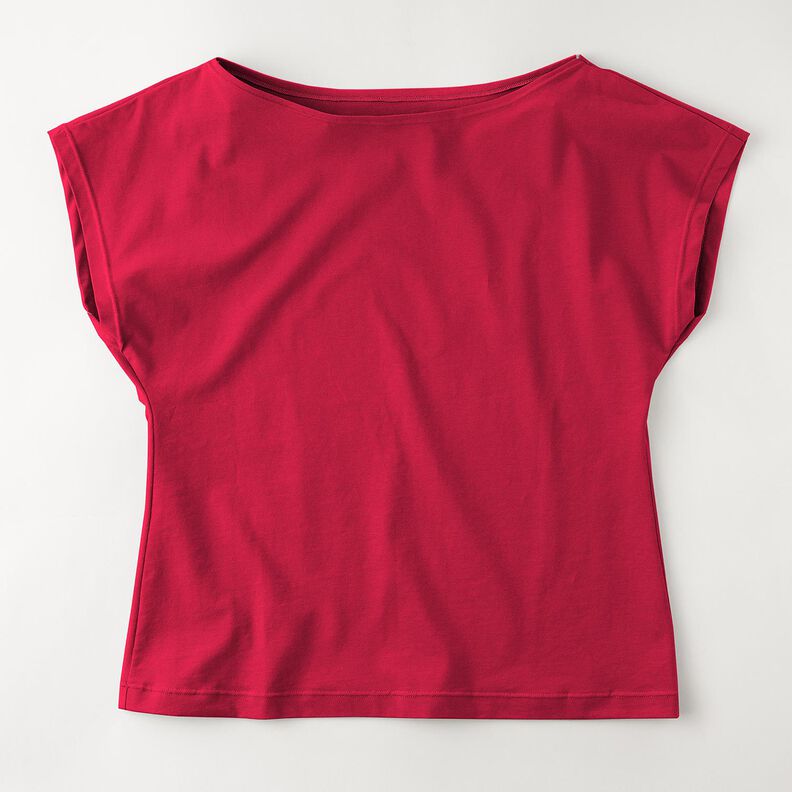 Katoenjersey medium effen – framboos, image number 12