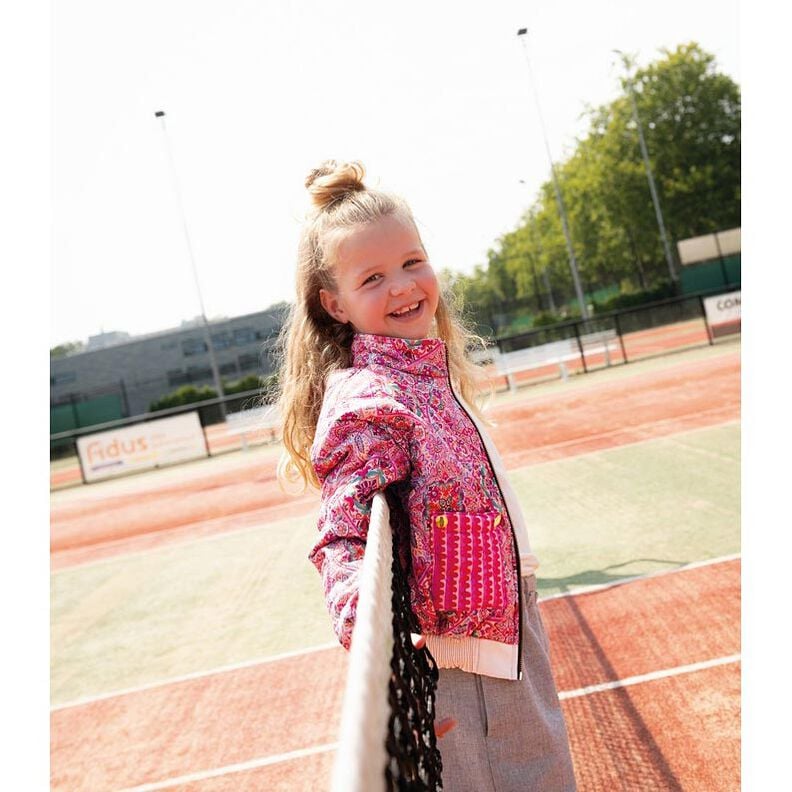 Doorgestikte stof Doubleface Ruiten | Poppy Fabrics – intens roze/dennengroen,  image number 7