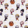 Katoenpopeline Chibi Naruto Licentiestof – wit,  thumbnail number 1