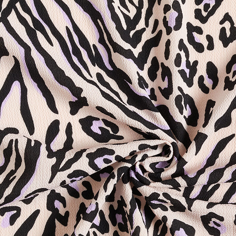 Lichte crêpestof zebra – roos,  image number 3