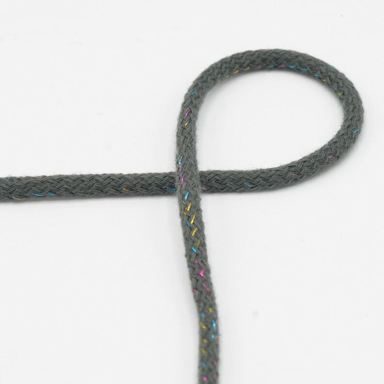 Katoenen koord Lurex [Ø 5 mm] – kaki,  image number 1