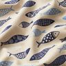 Decostof Half panama abstracte school vissen – natuur/blauw,  thumbnail number 2