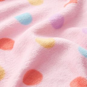 Gezellige fleece kleurrijke stippen – lichtroze, 