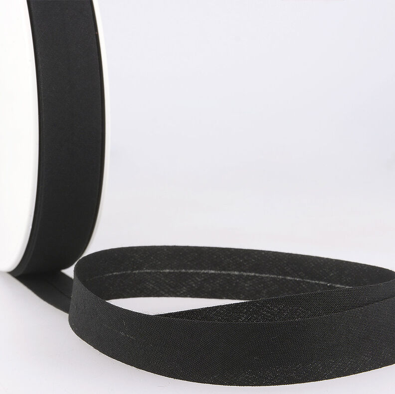 Biasband Polycotton [20 mm] – zwart,  image number 1