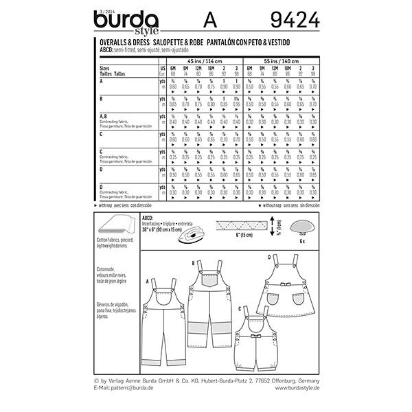 Tuinbroek / Tuinjurk, Burda 9424,  image number 6